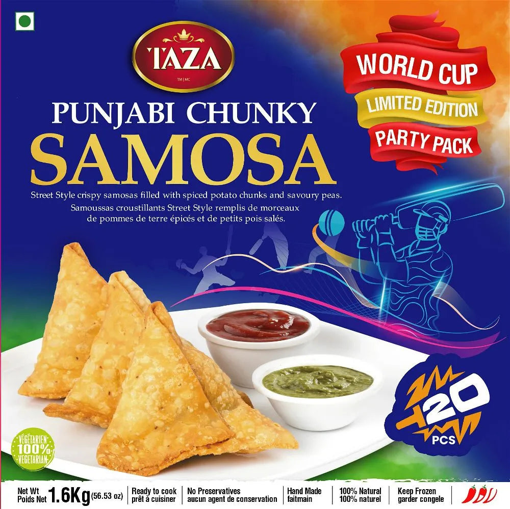Wholesale Taza Foods Punjabi Chunky samosa 1.6kg- Bulk