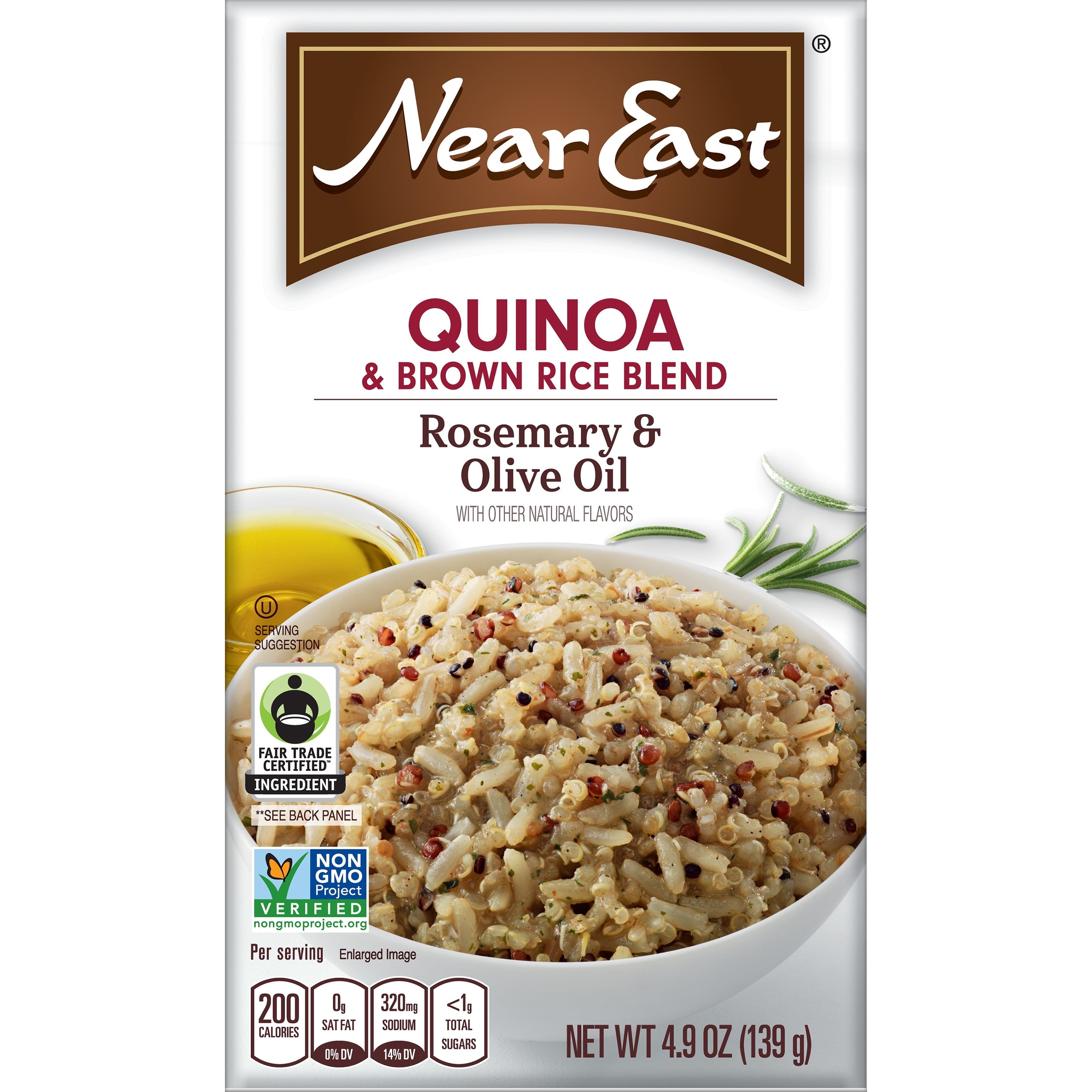 Near East Quinoa And Brown Rice Blend Rosemary And Olive Oil 4.8 Oz