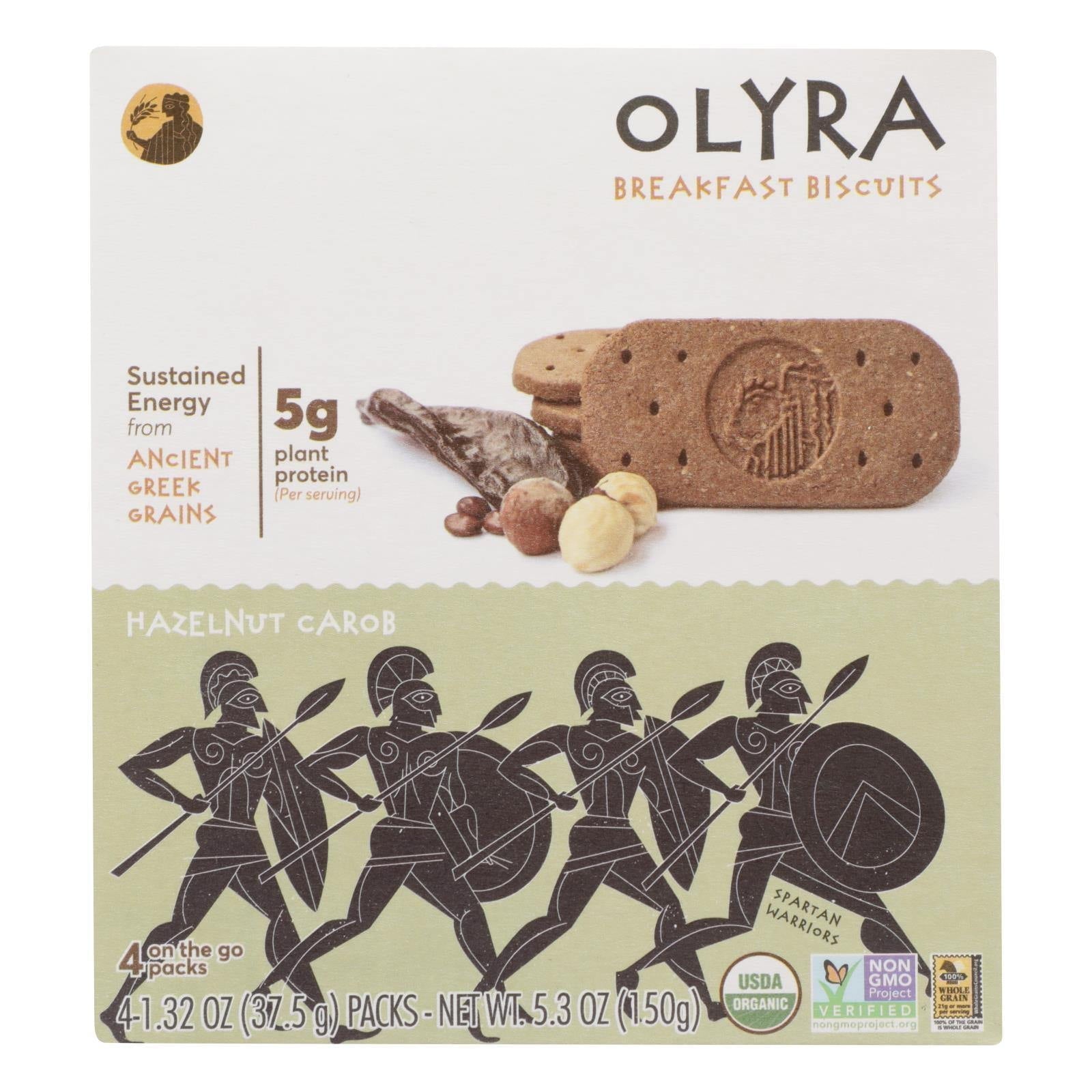 Olyra Organic Hazlenut Carob Breakfast Biscuits