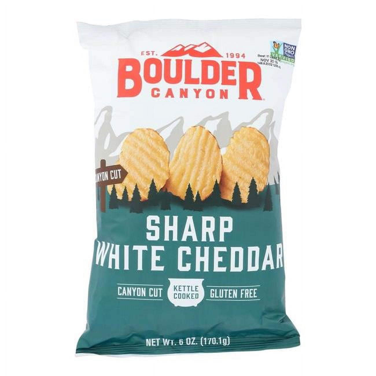Boulder Canyon Natural Foods Kettle Chips Wht Cheddar 6 oz Bag