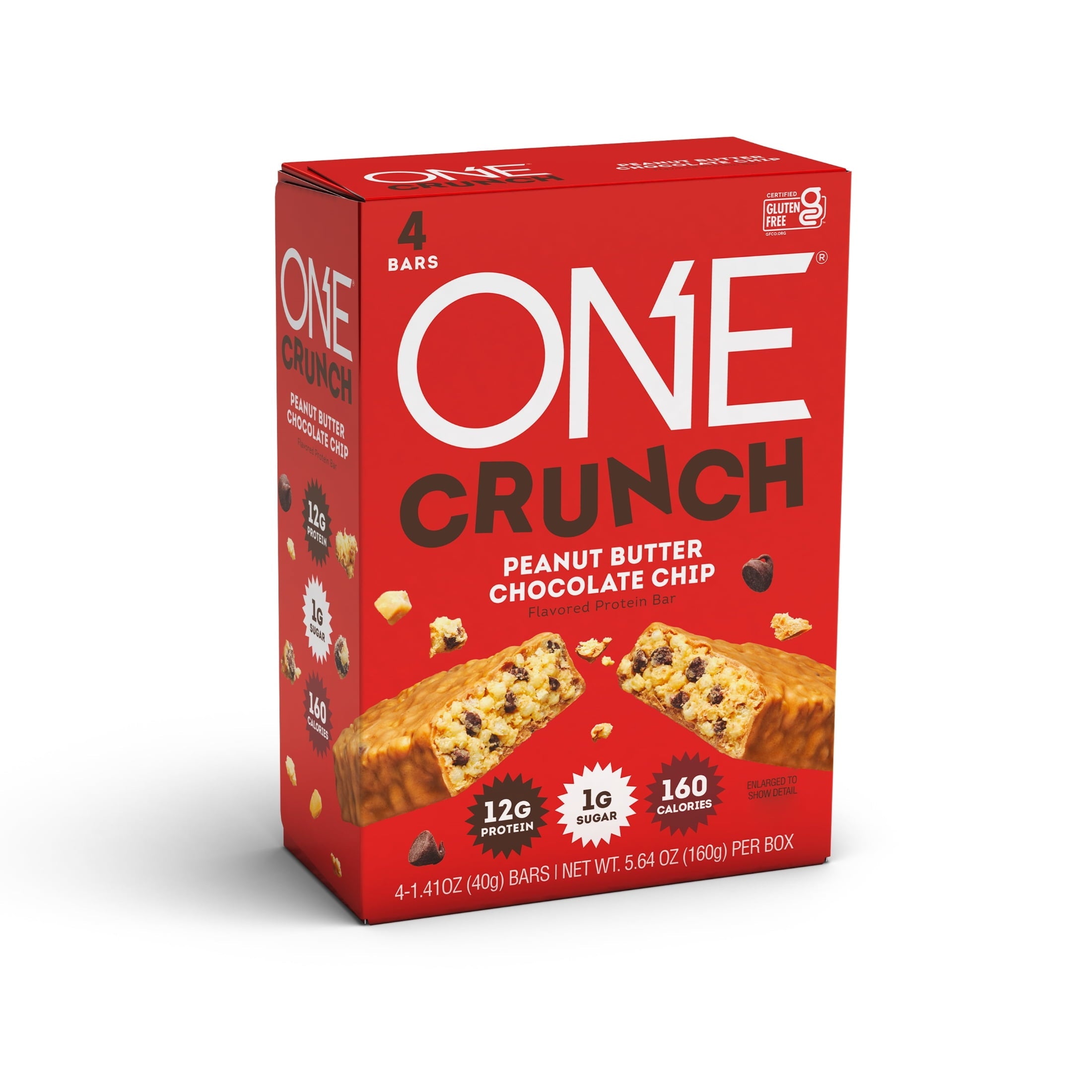 One Bar Crunch Protein Bars Peanut Butter Chocolate Chip 2.12 Oz