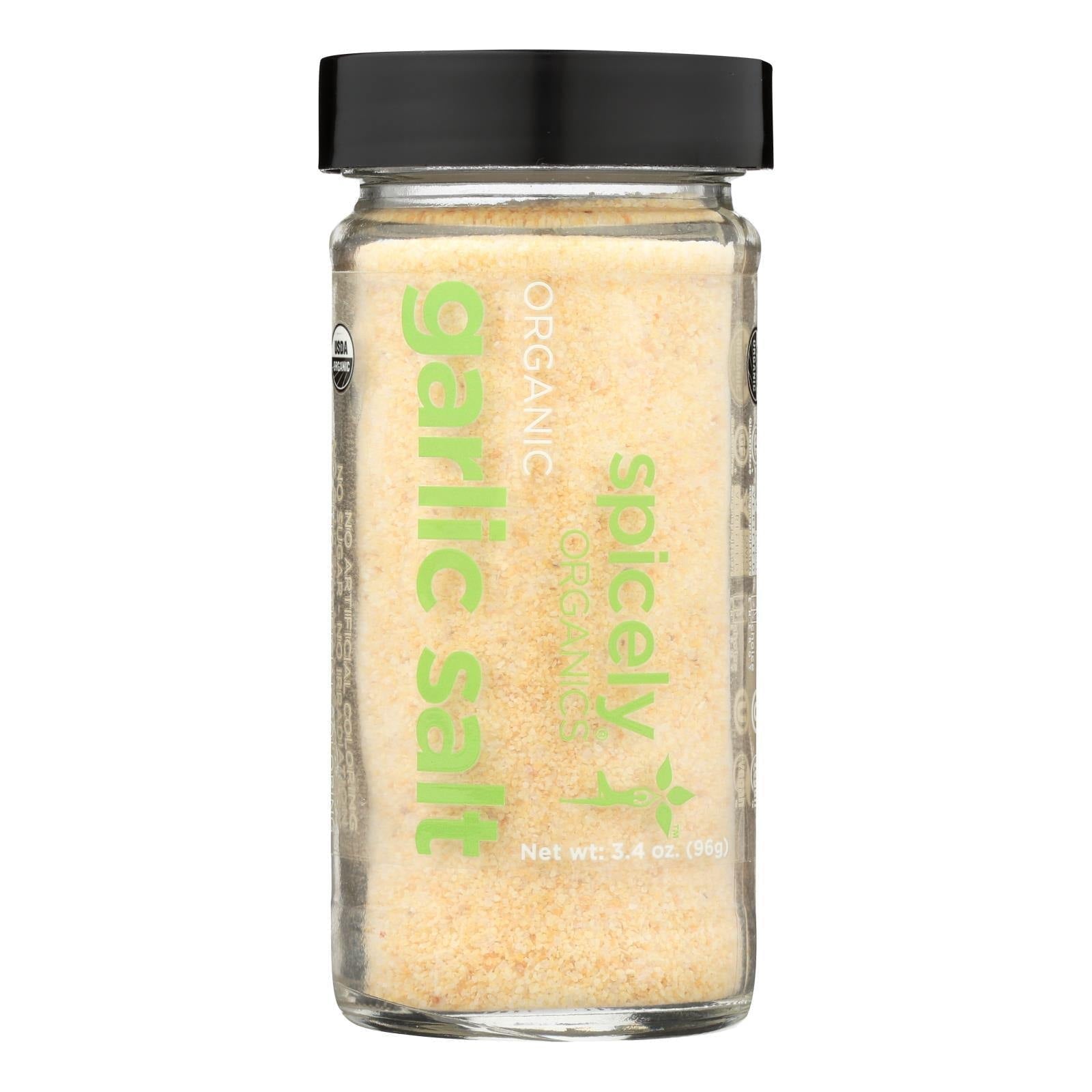Spicely Organics Garlic Salt 3.4 Oz Jar