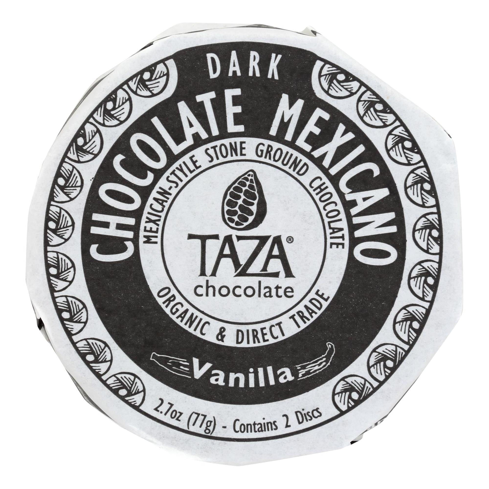 Taza Chocolate Dark Mexican-Style Organic Vanilla 2.7 Oz