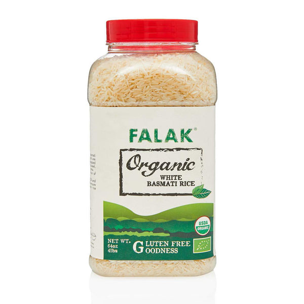 Wholesale Falak Organic White Basmati Rice 4lb-8 Ct Case Bulk