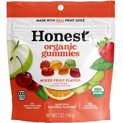 Honest Organic Gummies Mixed Fruit Pouch 7 Oz