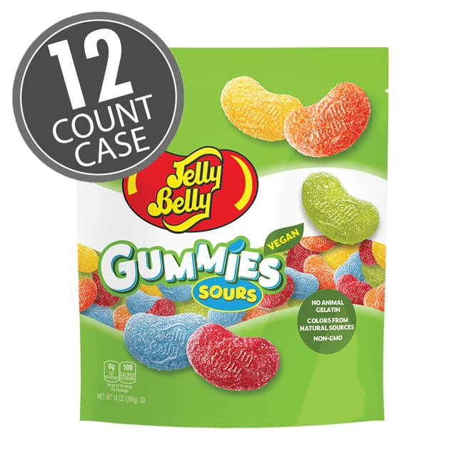 Wholesale Jelly Belly Assorted Sour Gummies 14 oz Bag-12 Ct Case Bulk