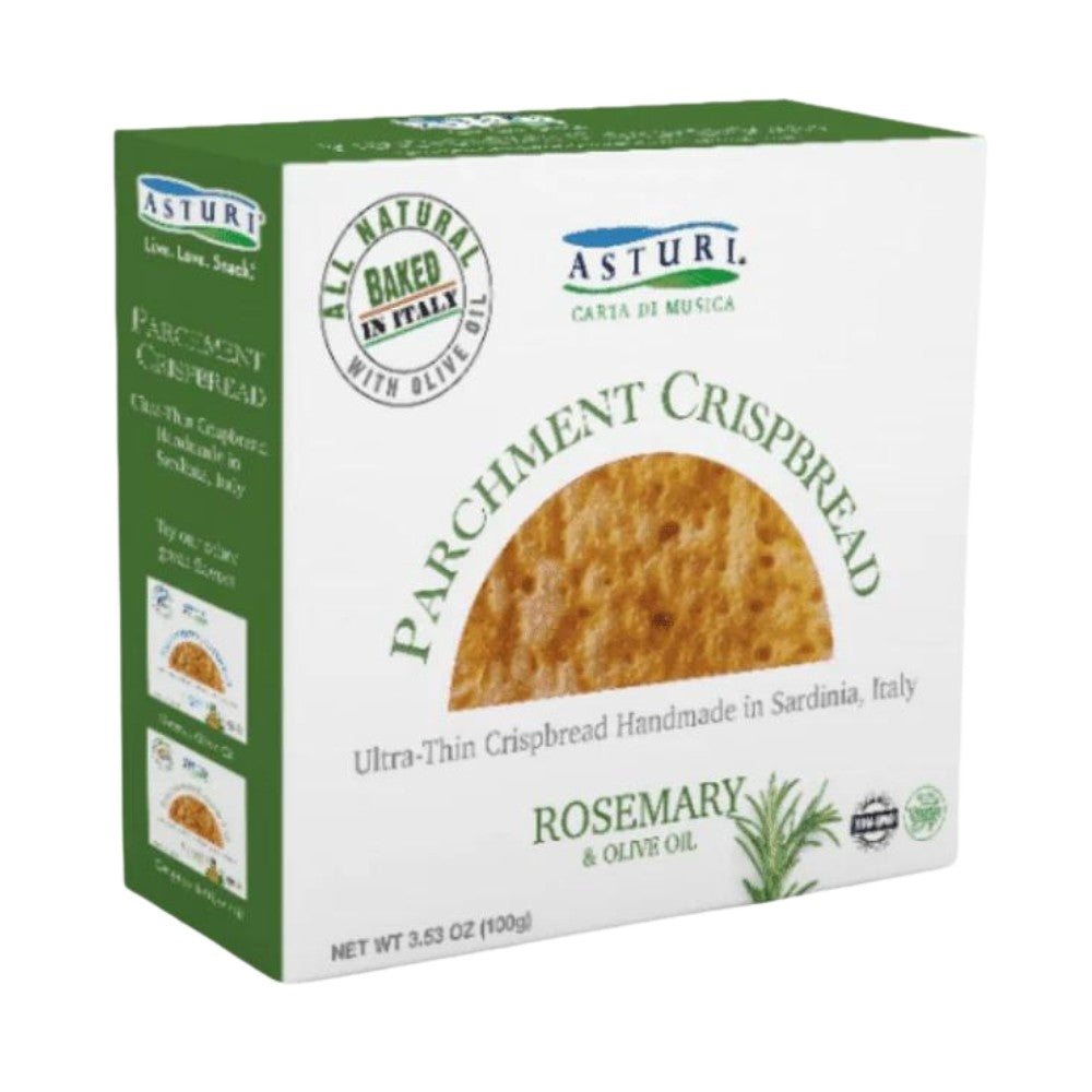 Asturi Parchment Crispbread Rosemary & Olive Oil | 3.53 oz