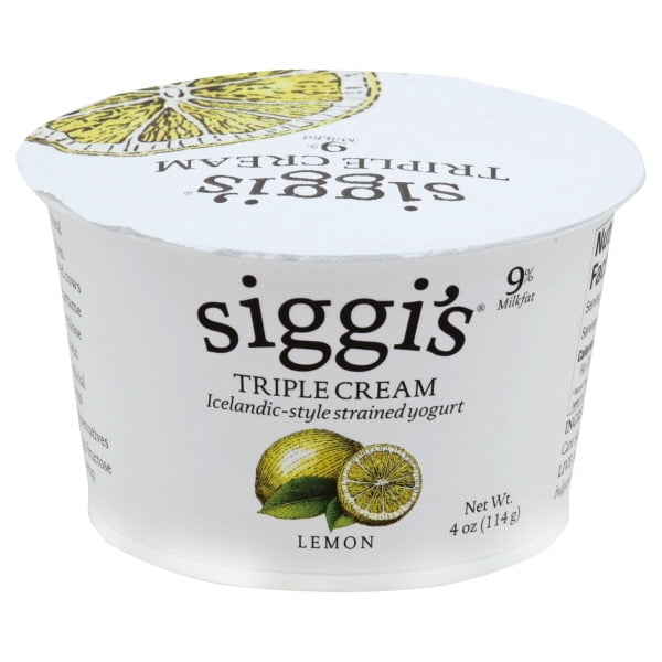 Siggi's Zesty Lemon Rich and Creamy Skyr Yogurt 4 Oz Cup