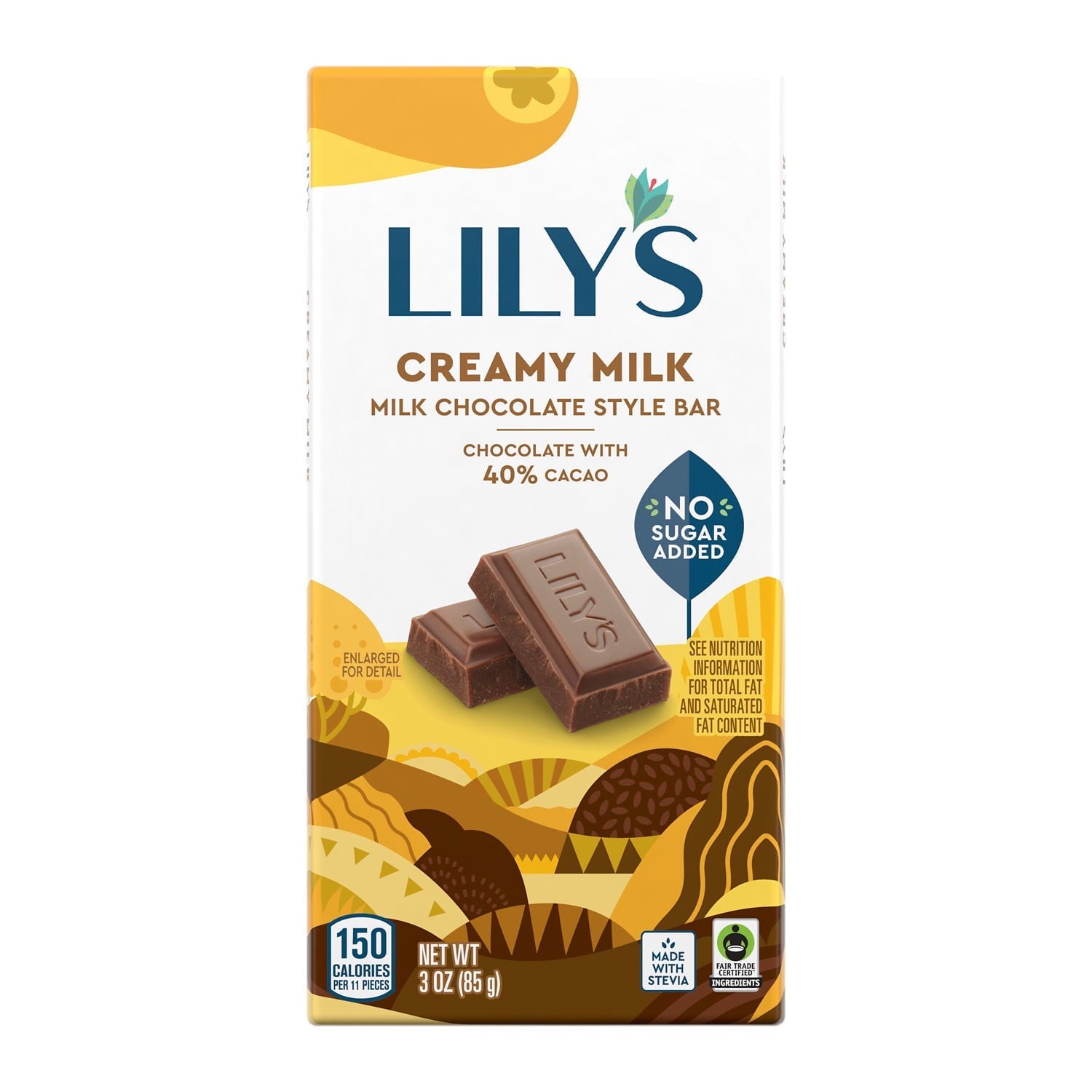 Lilys Sweets Creamy Milk Chocolate Bar 3 Oz