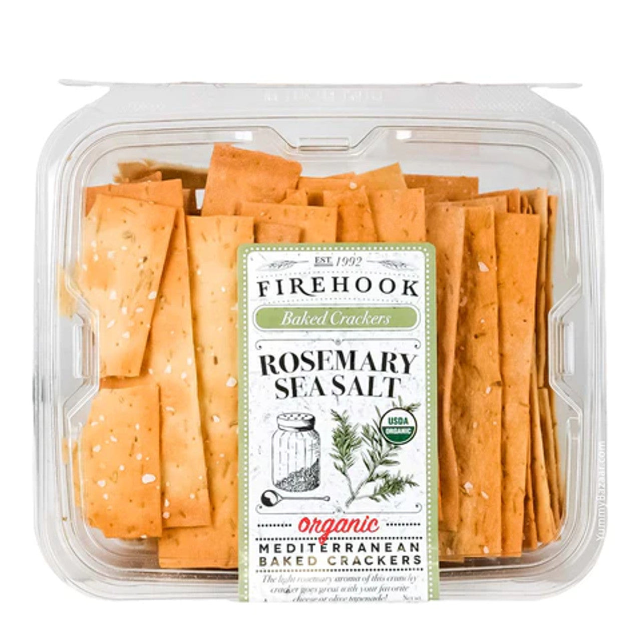 Firehook Crackers Rosemary and Sea Salt 8oz 12ct