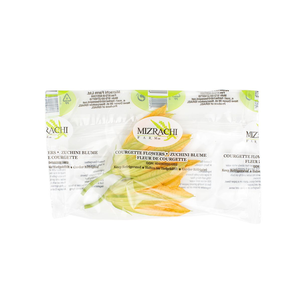 Wholesale BoxNCase Cello Wrapped Squash Blossoms- Bulk