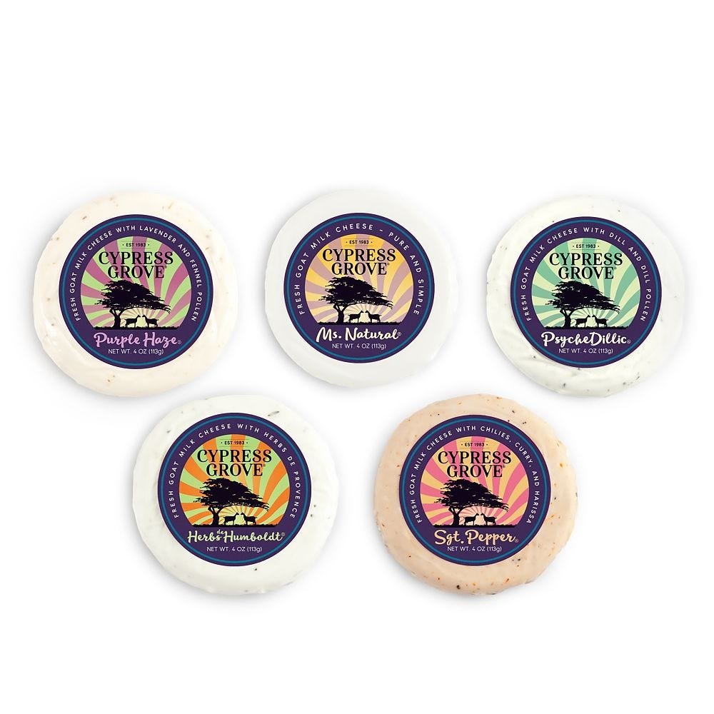 Cypress Grove Flashback Goat Cheese Disk Assortment, 12 x 4 oz Case