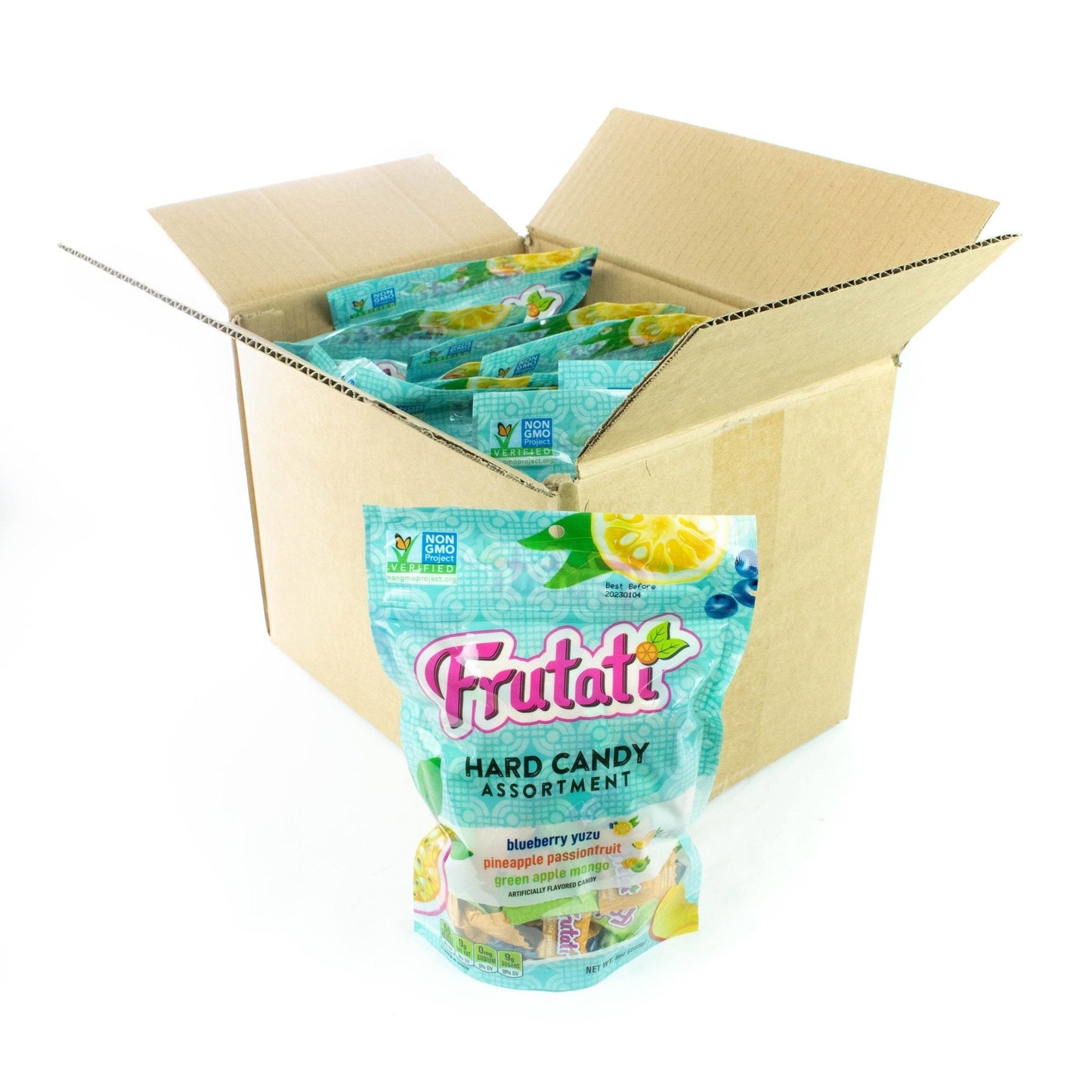Wholesale Frutati FRUTATI® Assorted Fruit Hard Candy 9oz Stand Up Bag- Bulk