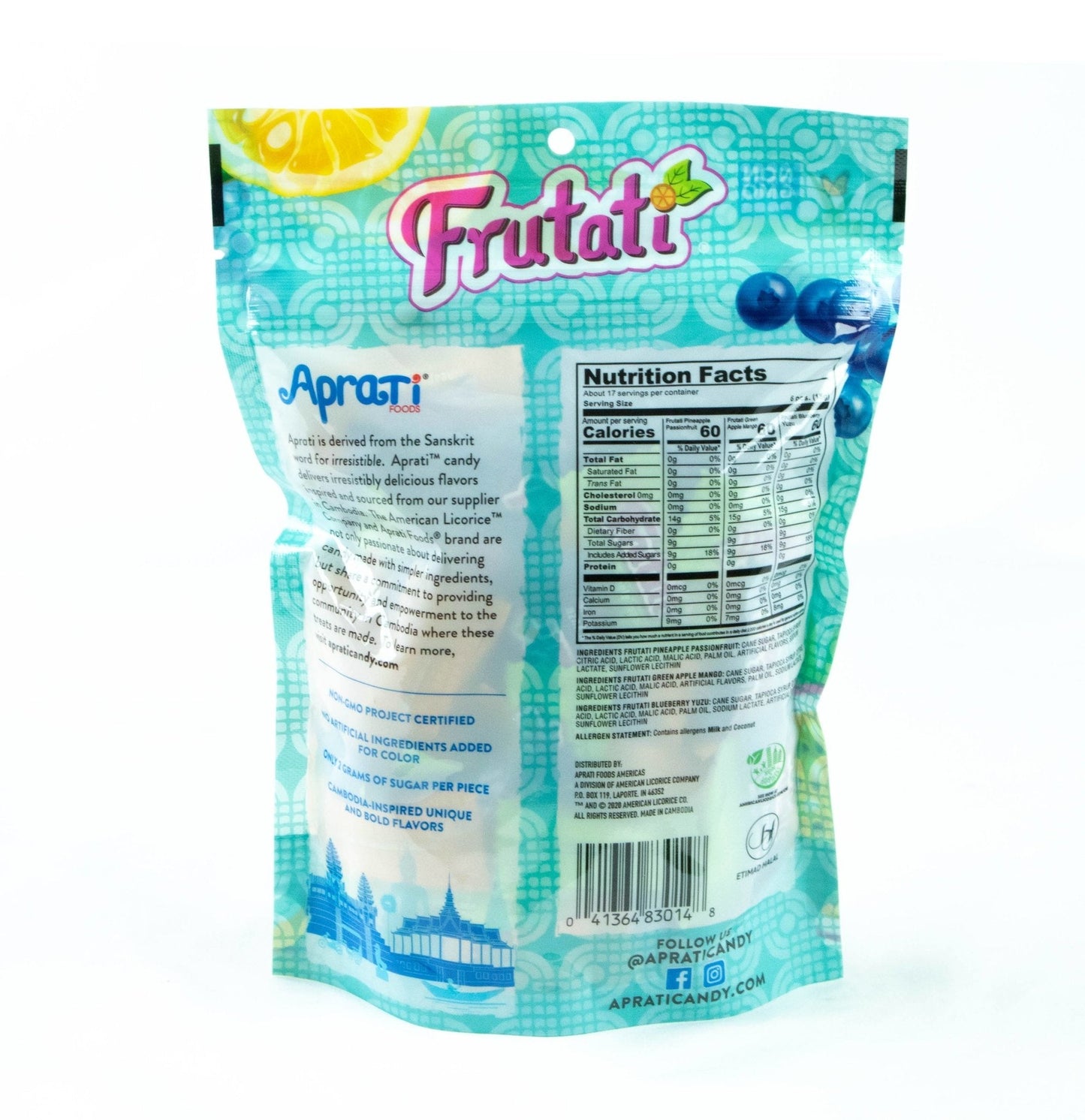 Wholesale Frutati FRUTATI® Assorted Fruit Hard Candy 9oz Stand Up Bag- Bulk