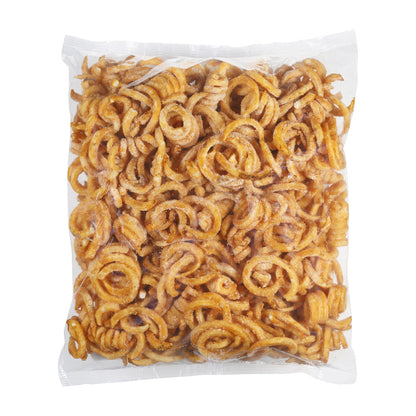 Wholesale Simplot Frozen Skin On Savory Battered Curly Fries 5 LB- Bulk