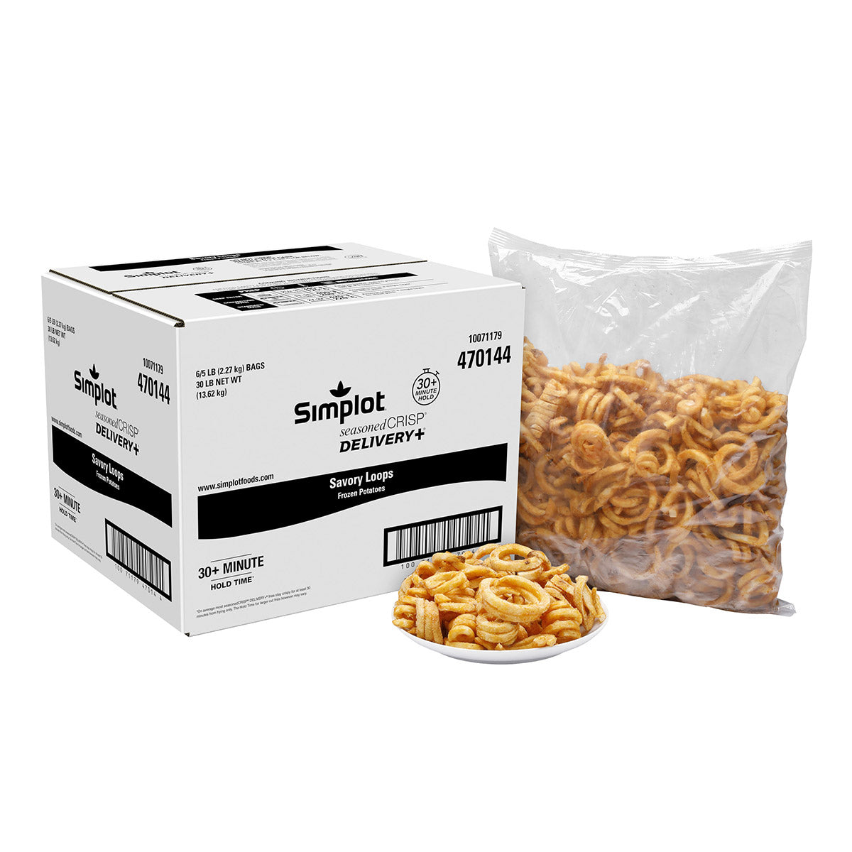 Wholesale Simplot Frozen Skin On Savory Battered Curly Fries 5 LB- Bulk