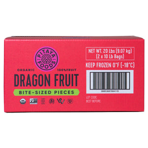 Wholesale Pitaya Foods Frozen Organic Pitaya/Dragon Fruit Cubes 10 LB-2ct Case Bulk