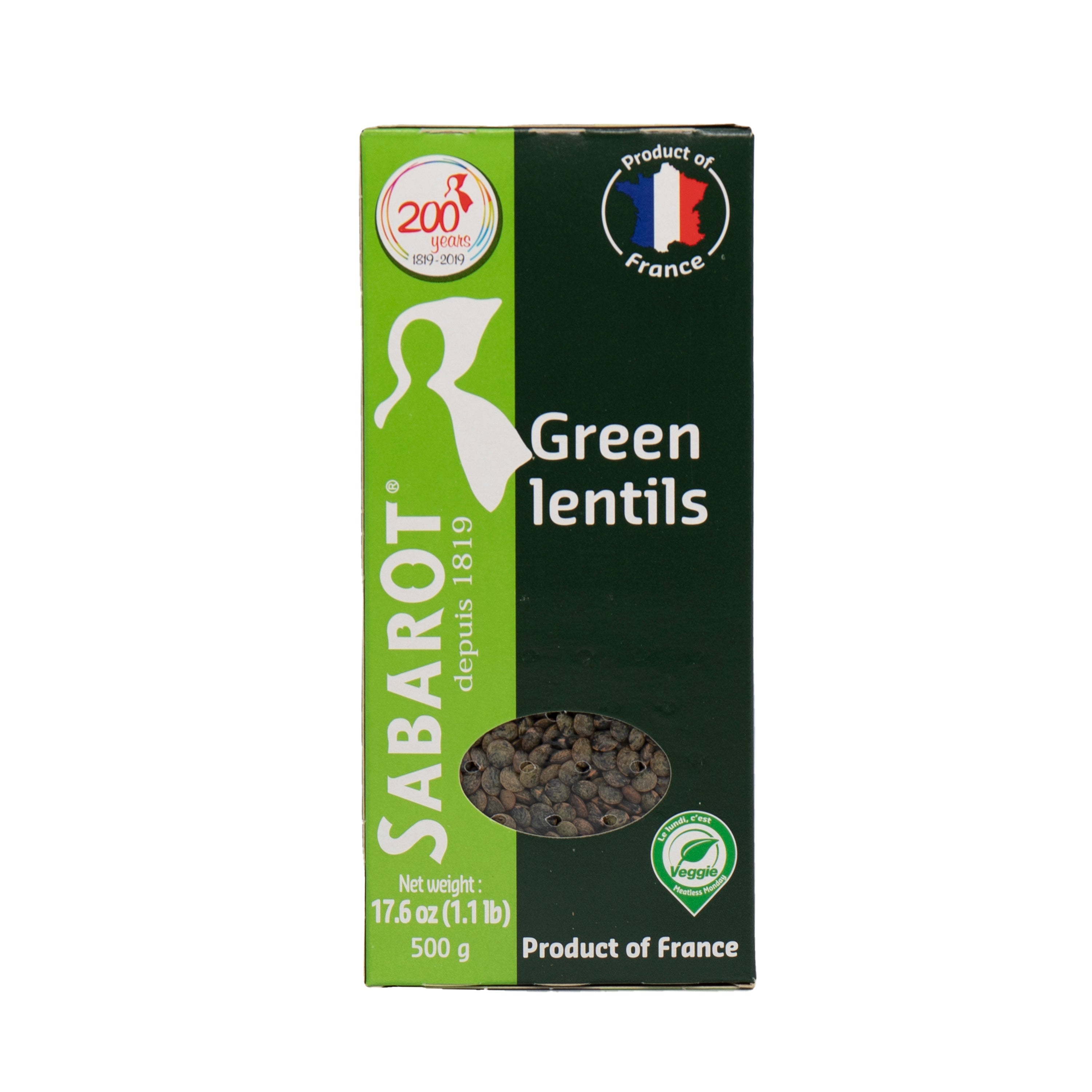 Sabarot French Green Lentils 500gr