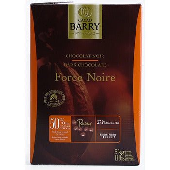Cacao Barry 50% Force Noire Semisweet Chocolate 5kg