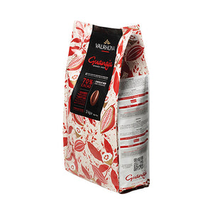 Wholesale Valrhona 70% Guanaja Dark Chocolate 3kg-3ct Case Bulk