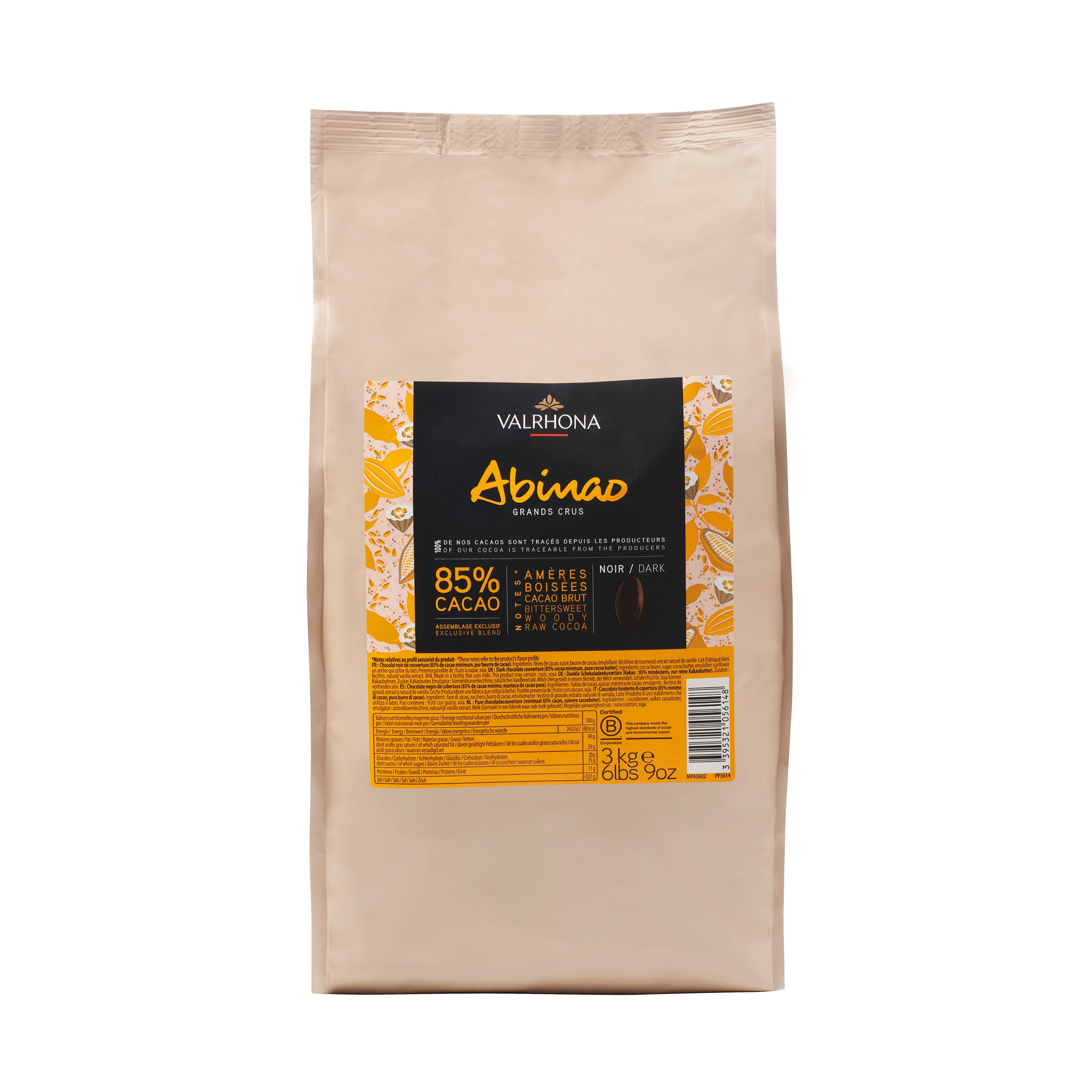 Valrhona 85% Abinao Feves 3kg