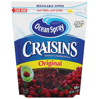 Wholesale Ocean Spray Dried Cranberries 48oz-2ct Case Bulk