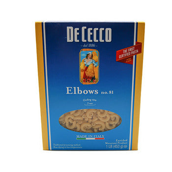 De Cecco Dried Elbow Pasta 1lb