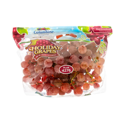 Wholesale BoxNCase Red Holiday Seedless Grapes- Bulk
