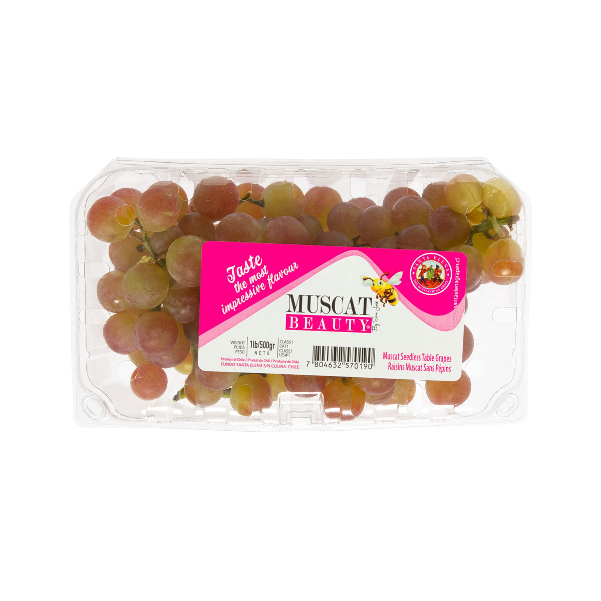 BoxNCase Pink Muscat Grapes 1 LB