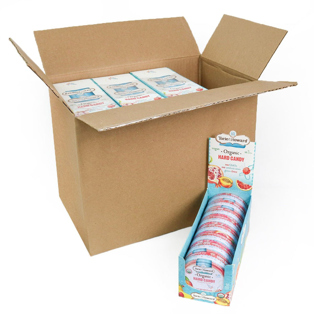 Wholesale Torie & Howard Grapefruit And Tupelo Honey Organic Hard Candy Tins 2 Oz- Bulk