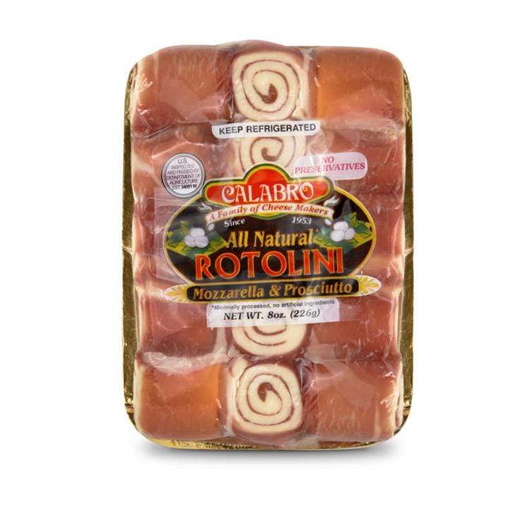 Wholesale Calabro All Natural Rotolini Mozzarella & Prosciutto 8 oz-8ct Case Bulk