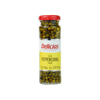 Delicias Green Peppercorns In Brine 3.5oz