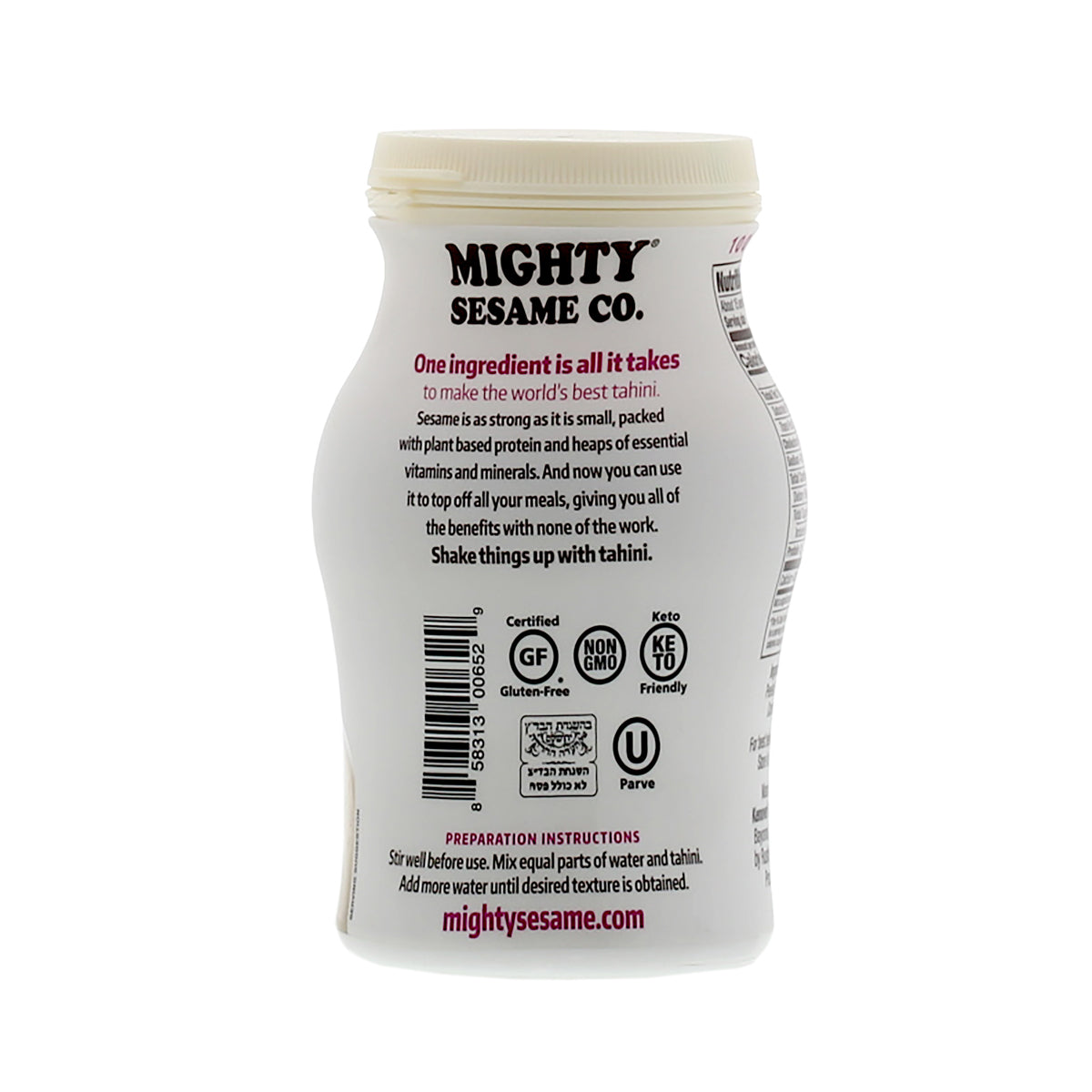 Wholesale Mighty Sesame Organic Tahini Paste 16 Oz Bottle- Bulk