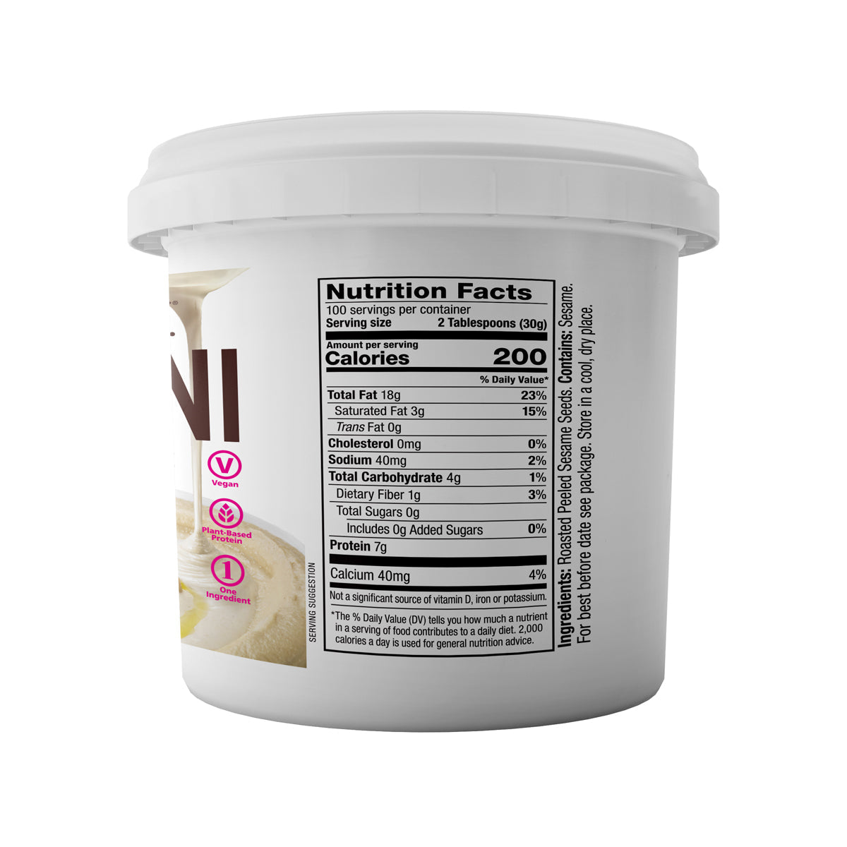 Wholesale Mighty Sesame Organic Tahini Paste 6.6 LB Tub- Bulk