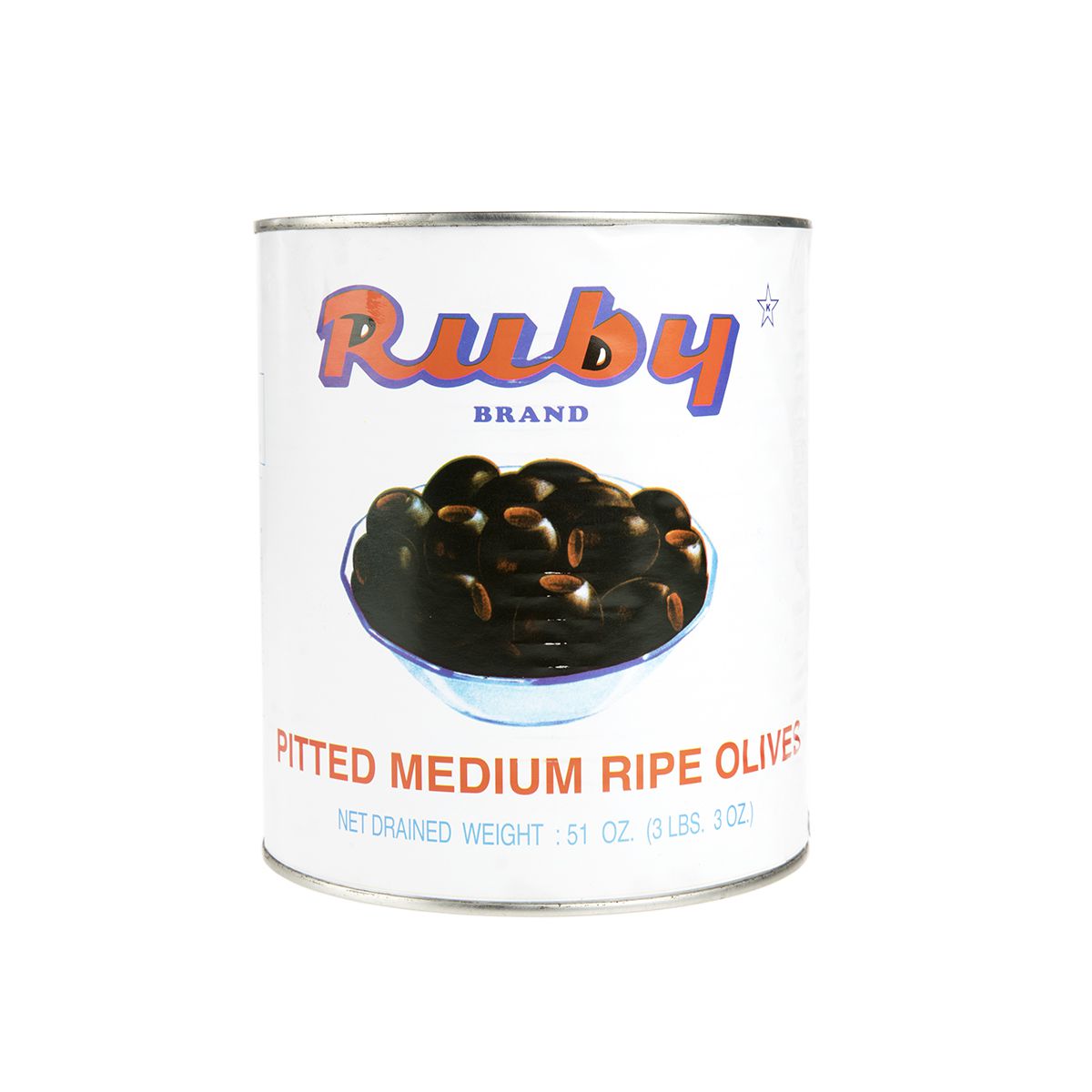 Wholesale Ruby Black Pitted Olives Tin #10-6ct Case Bulk