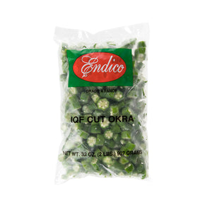 Wholesale BoxNCase Frozen Cut Okra 2 lb Bag-12ct Case Bulk