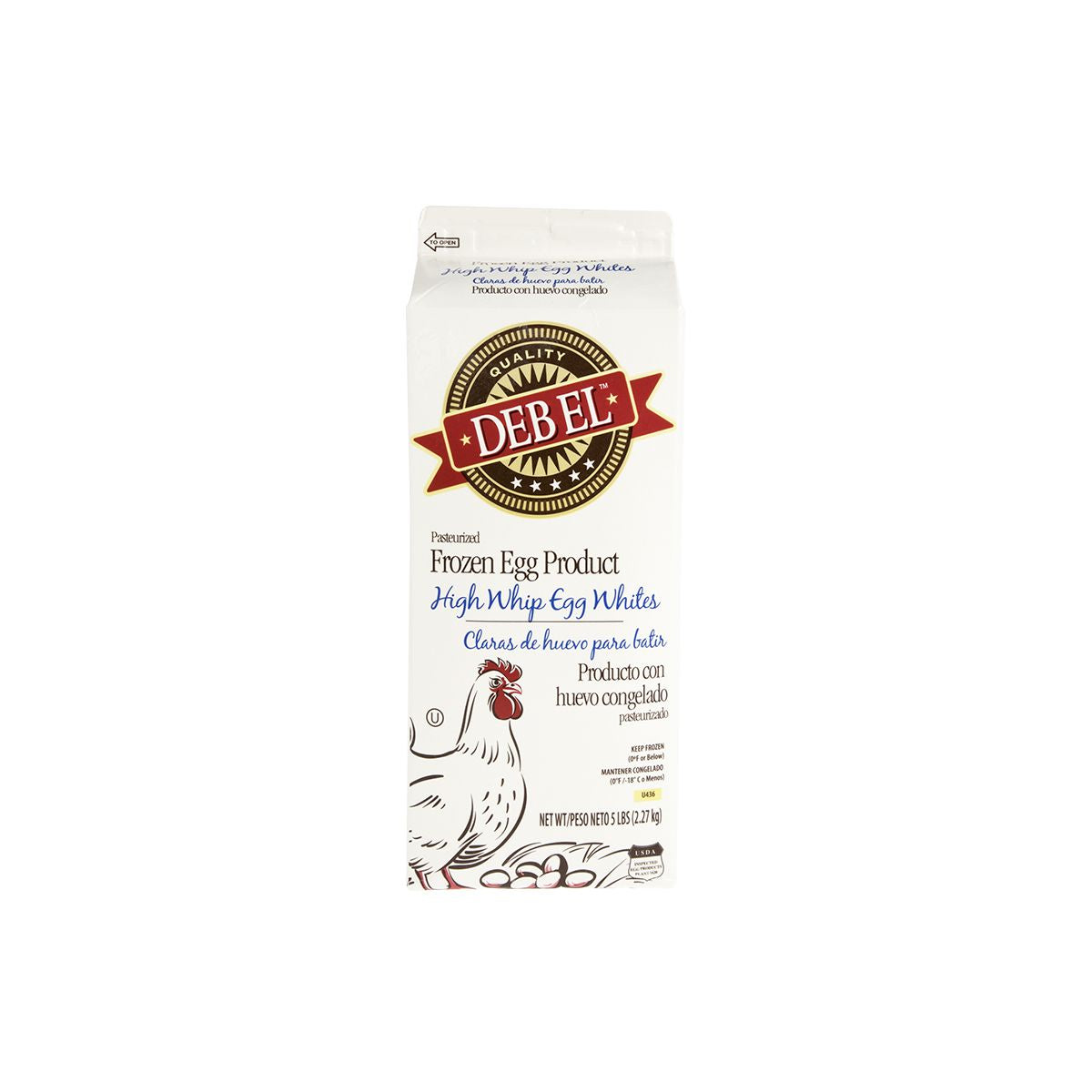Deb-El Frozen High Whip Egg Whites 5 LB