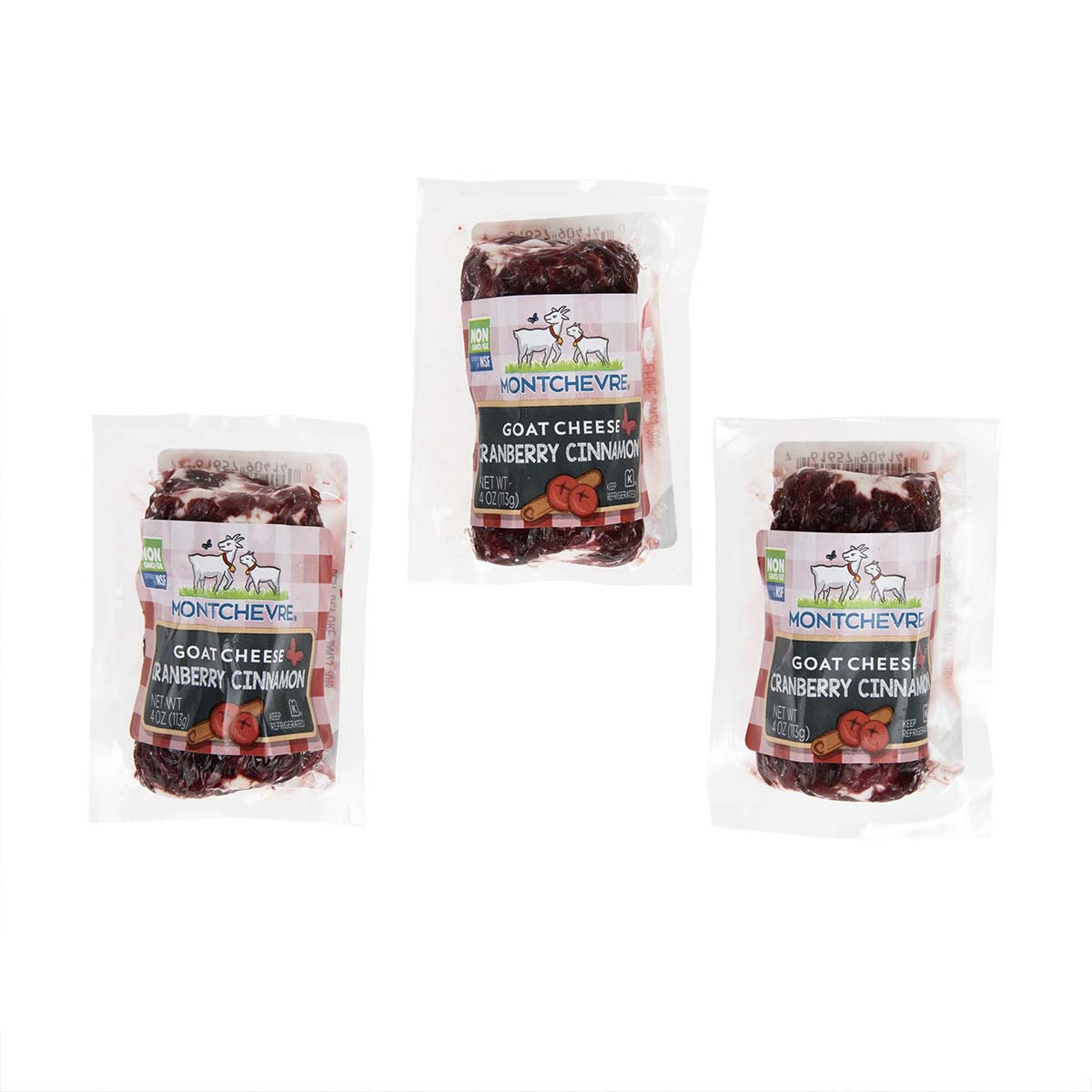 Wholesale Montchevre Cranberry Cinnamon Goat Cheese Logs 4 OZ- Bulk