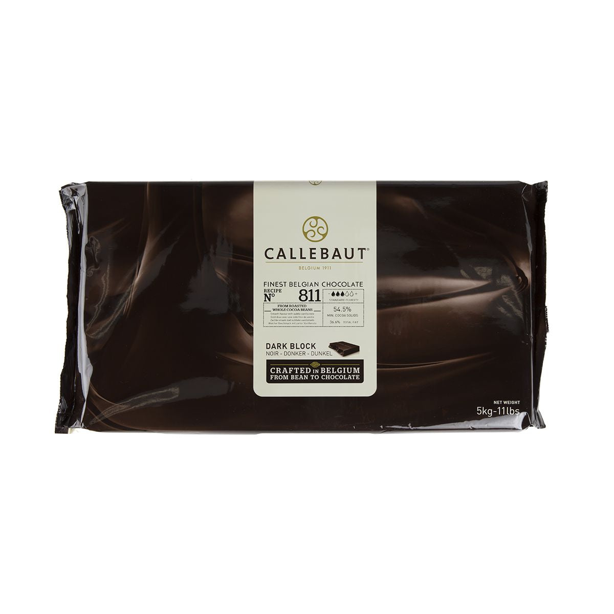 Barry Callebaut 53.8% Dark Chocolate 11 lb Block