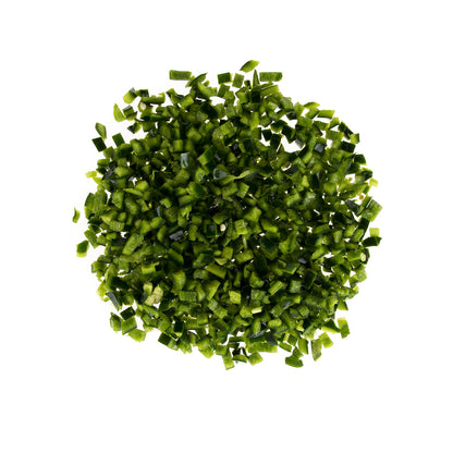 Wholesale BoxNCase 1/4 Diced Poblano Peppers 5 lb- Bulk