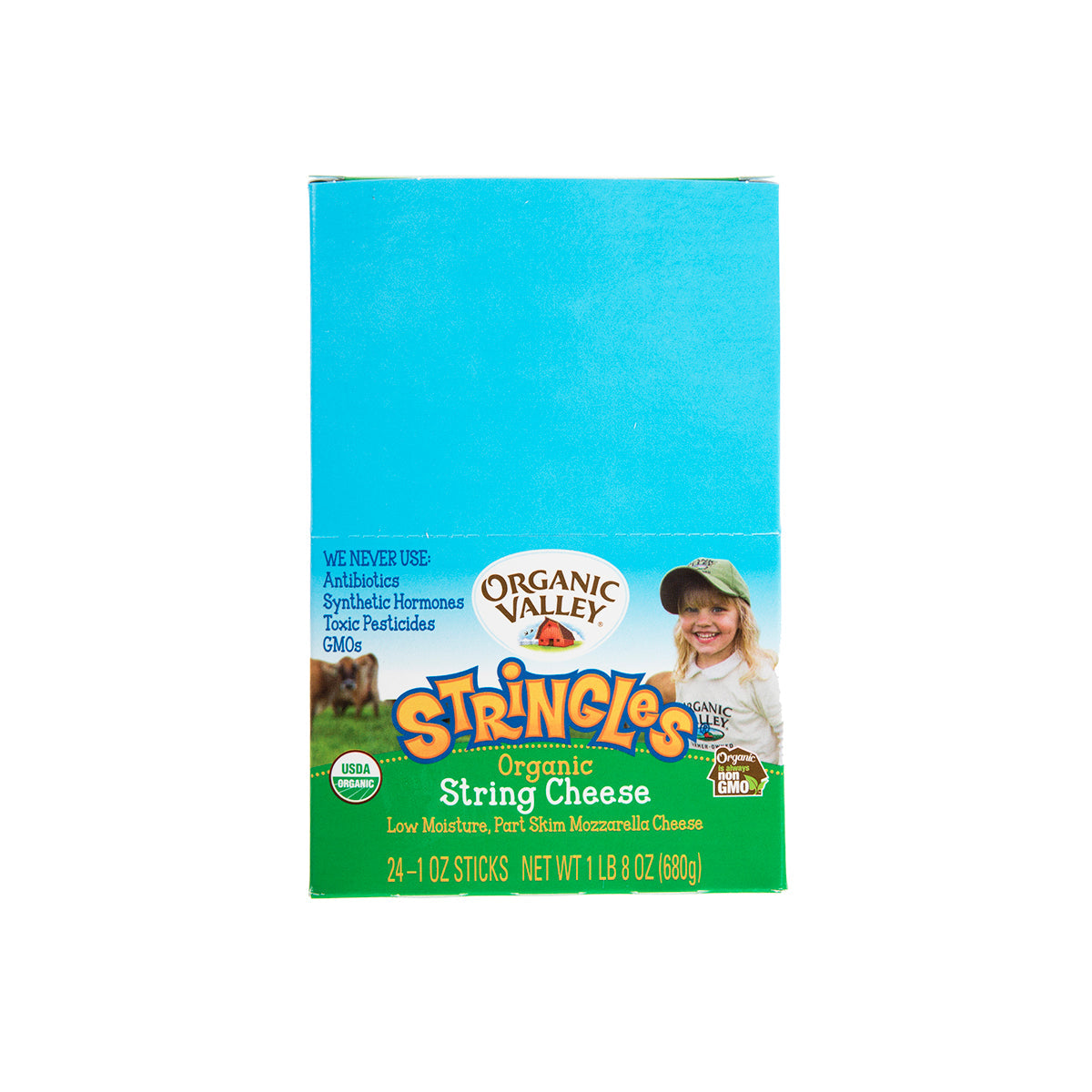 Organic Valley Mozzarella String Cheese Singles 1 Oz