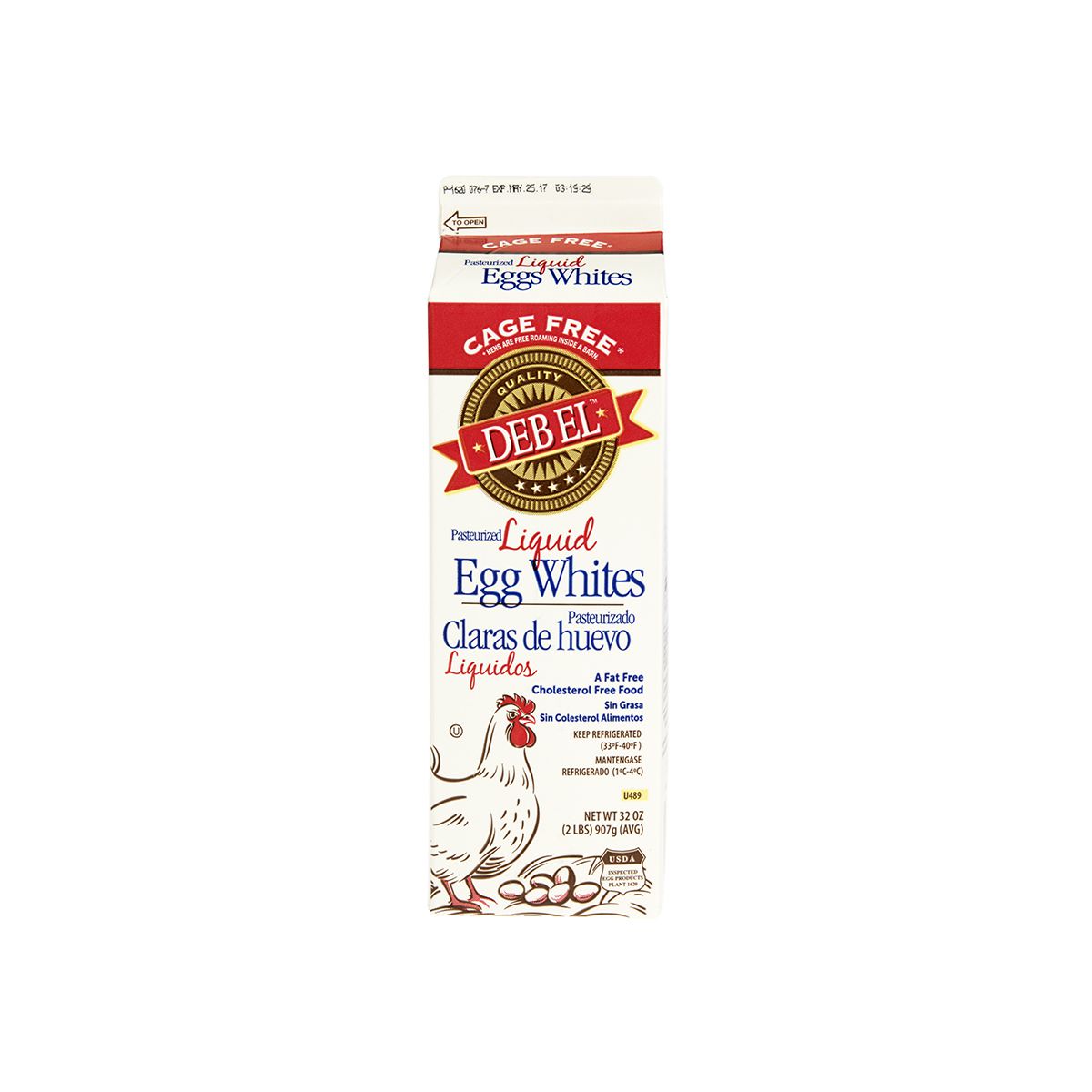 Wholesale Deb-El Cage-Free Liquid Egg Whites 2 LB- Bulk