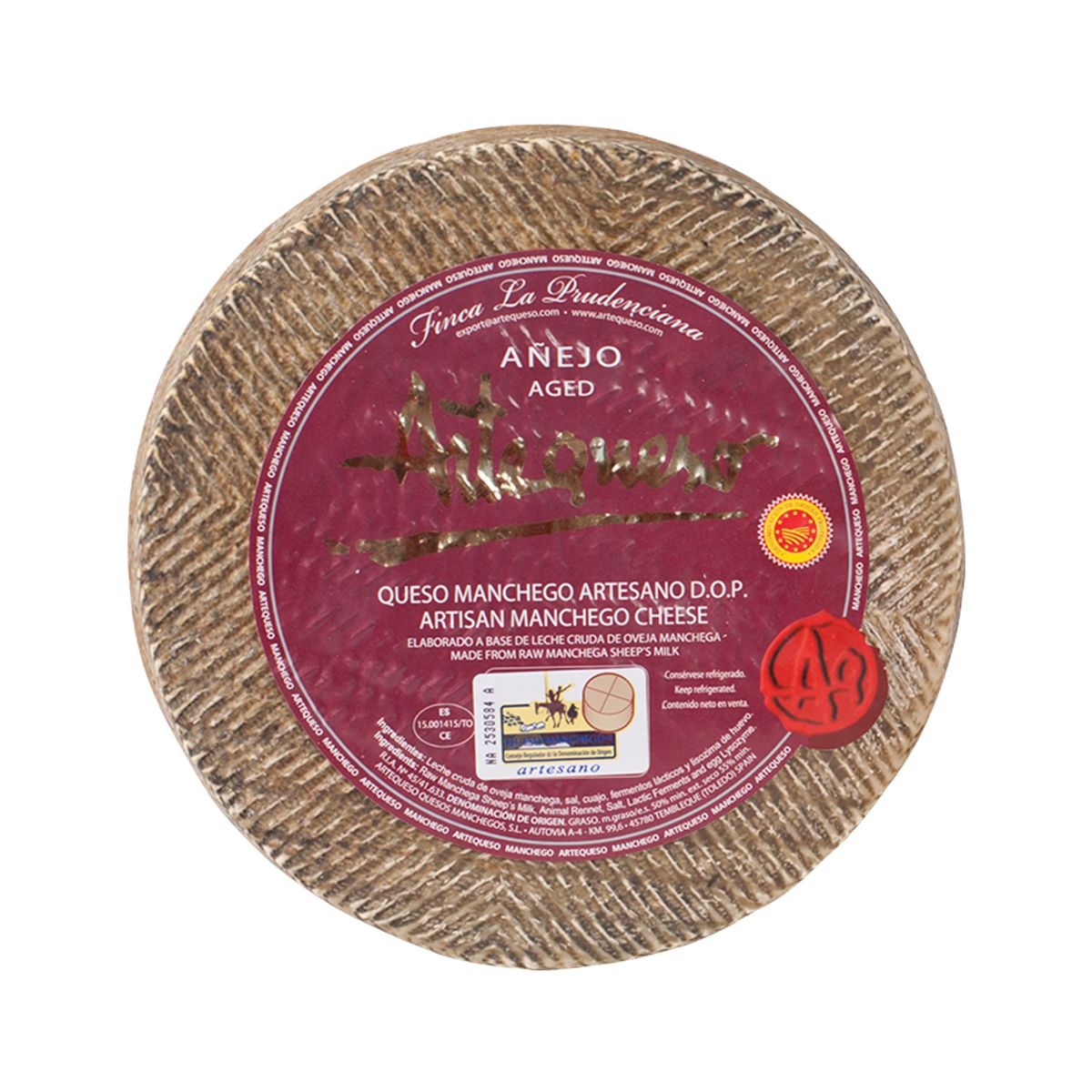 Artequeso Manchego 12 Month Aged Cheese Wheel