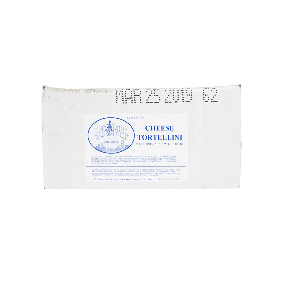 Wholesale New York Ravioli And Pasta Company Frozen Cheese Tortellini Pasta 5 LB- Bulk