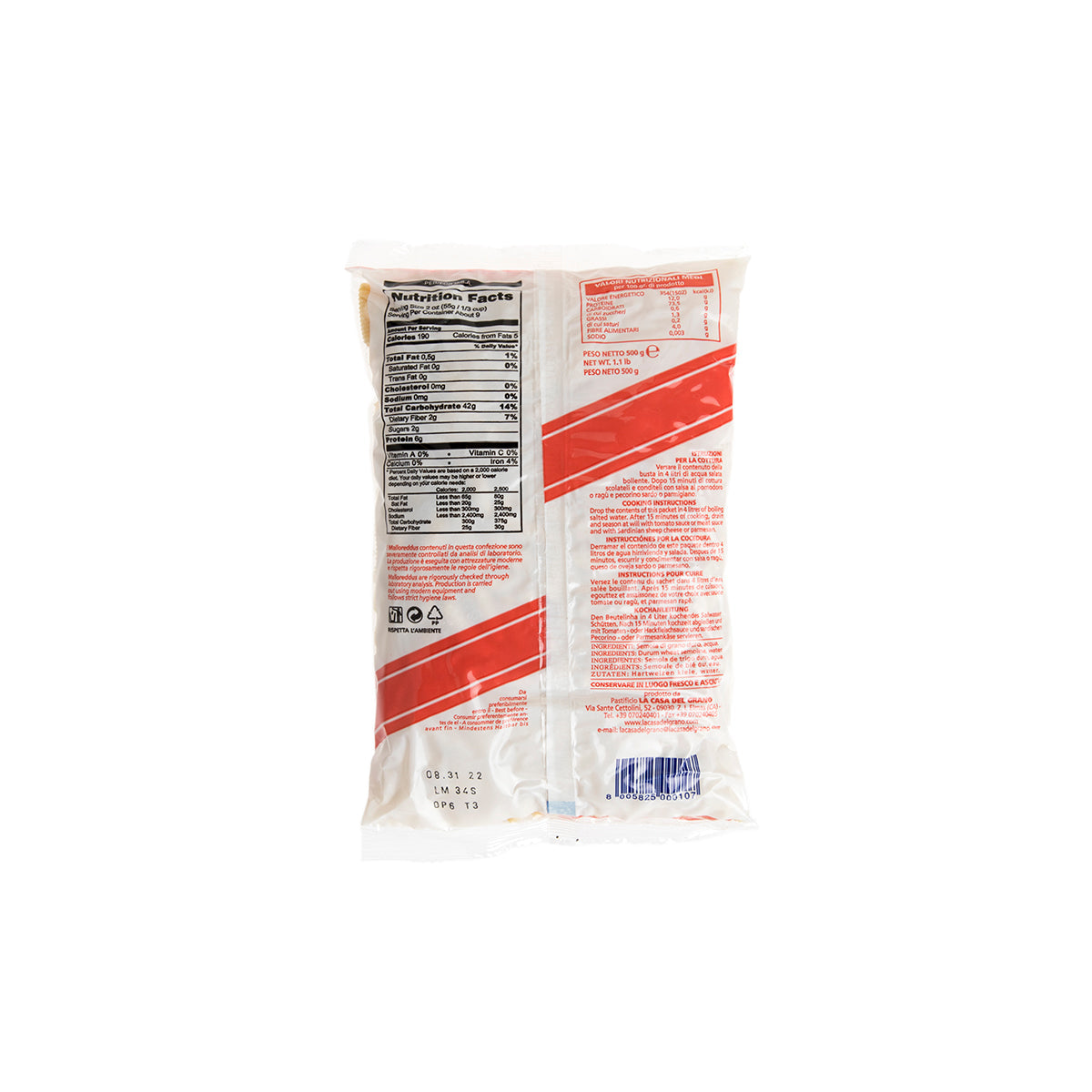 Wholesale La Casa Del Grano Large Malloreddus Pasta 1.1 LB- Bulk