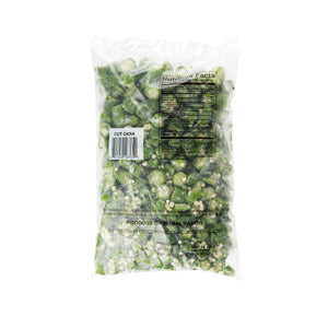 Wholesale BoxNCase Frozen Cut Okra 2 lb Bag-12ct Case Bulk