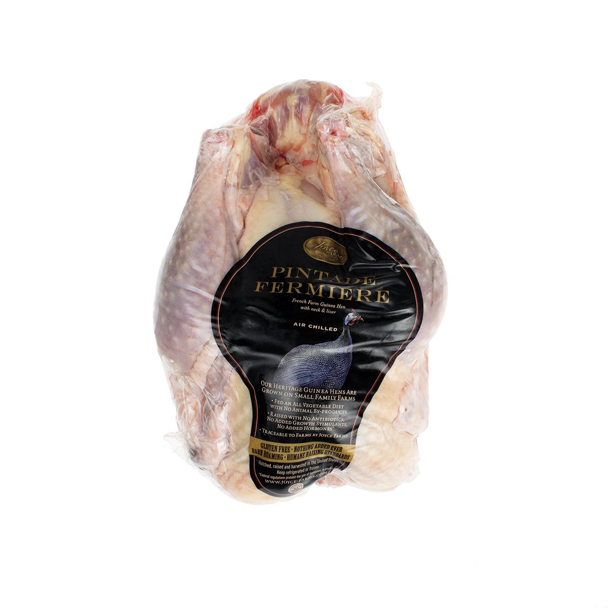 Wholesale Joyce Farms Frozen Guinea Hen Whole Heritage 6 Piece-20 LB Bulk