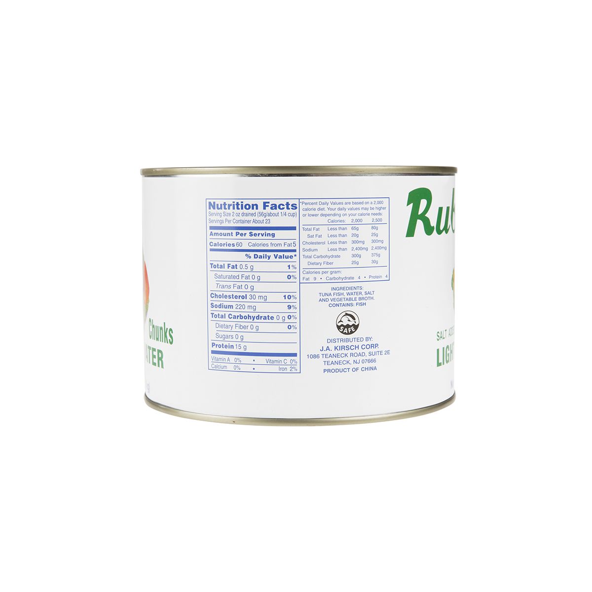 Wholesale Ruby Light Tonggol Tuna Chunk in Water 66.5 OZ- Bulk