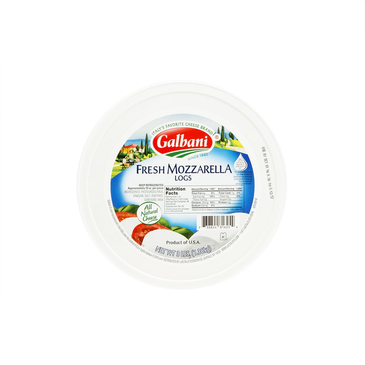 Wholesale Galbani Mozzarella Cheese Logs in Water 1 Lb-6ct Case Bulk