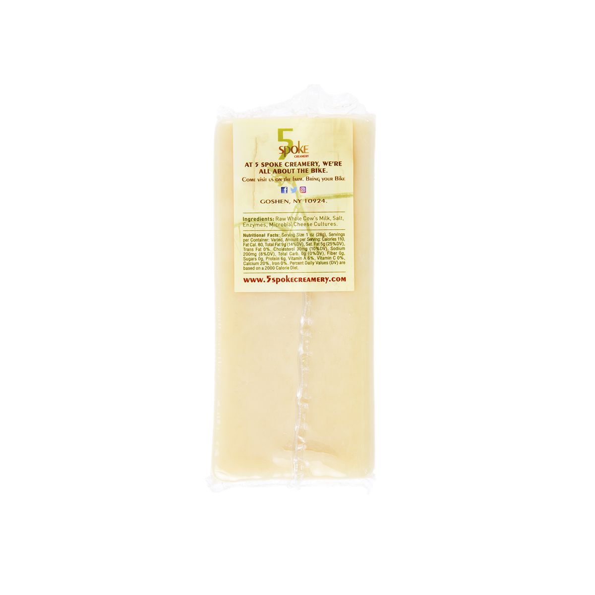 Wholesale 5 Spoke Creamery Welsh Cheddar Cheese Precuts 6-8 Oz Bag- Bulk